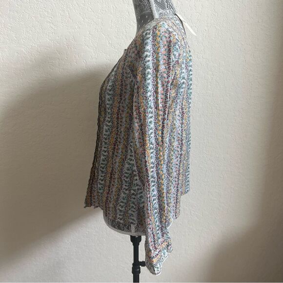 Maeve Anthropologie Gelise Button Blouse Pleated Floral Women’s Sz Small NWT - Picture 3 of 10